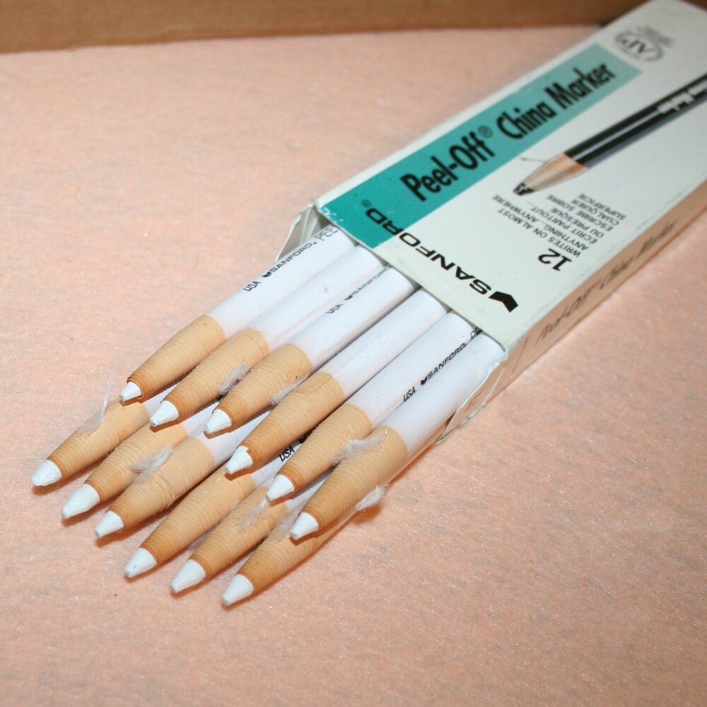 Sanford 02060  Peel-Off China Marker White (164T) 12 ea